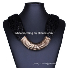 Top 10 con gran precio de oro de la cadena de la vendimia negro caliente collares gargantilla